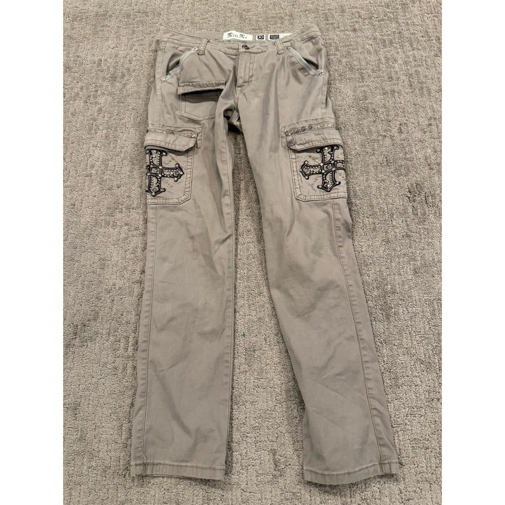 Miss Me 30/30 Gray Cargo Pants (C1)